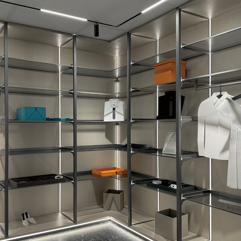 Cloakroom Open aluminum glass bedroom home modern and simple customization of the whole house